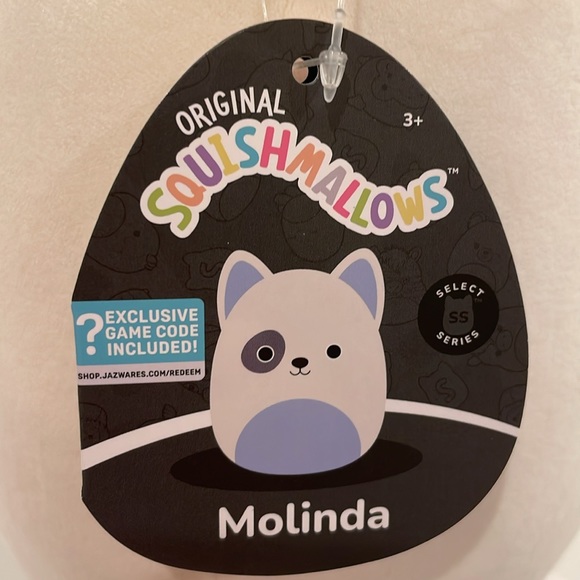 NWT 12” Molinda the Bull Terrier Dog Squishmallow- Select Series w Roblox Code - Picture 4 of 5